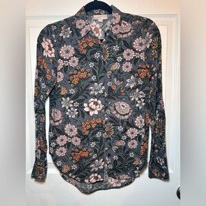LOFT Floral Button Down Shirt - Multicolor